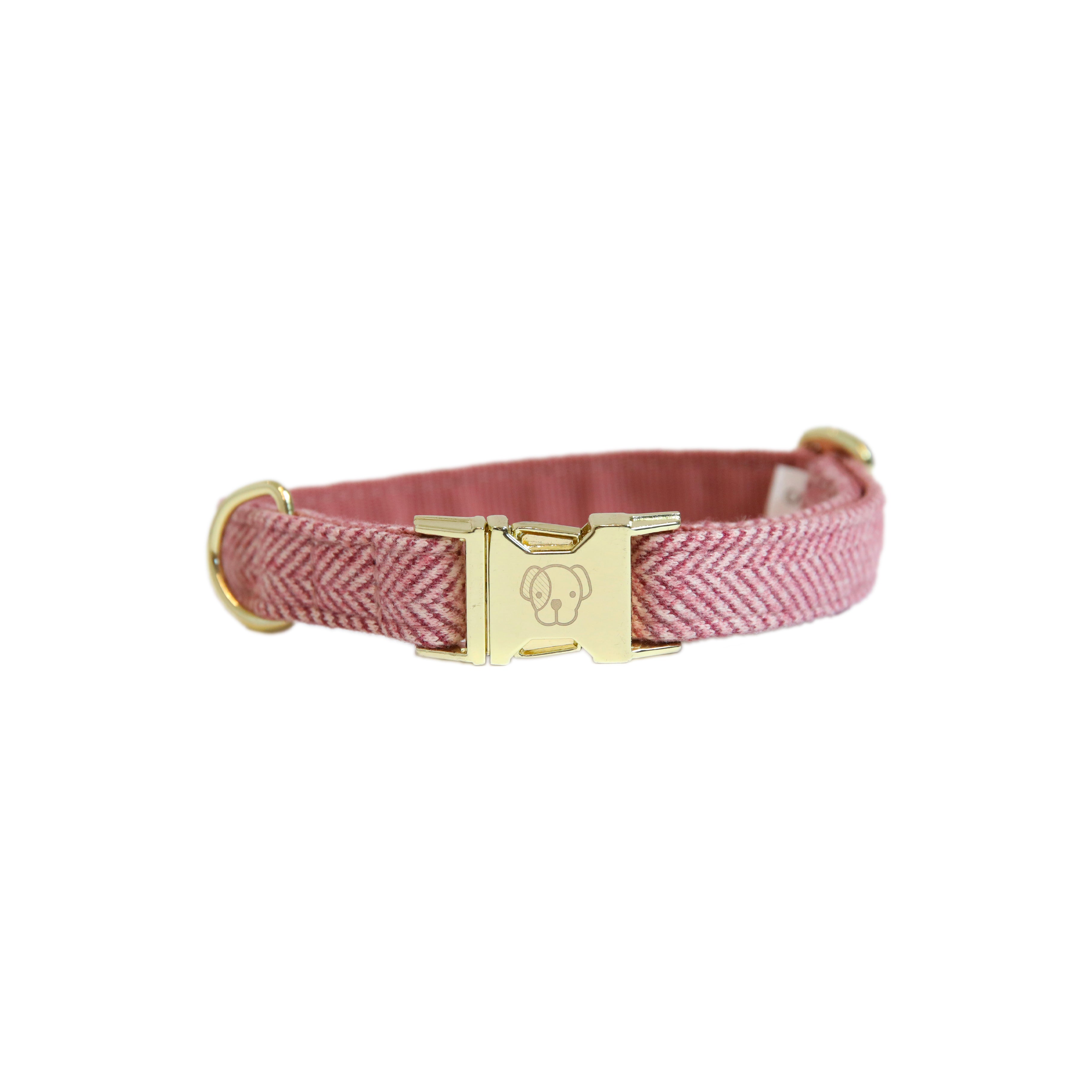 Hundehalsband Wolle - rosa