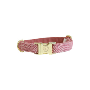 Hundehalsband Wolle - rosa