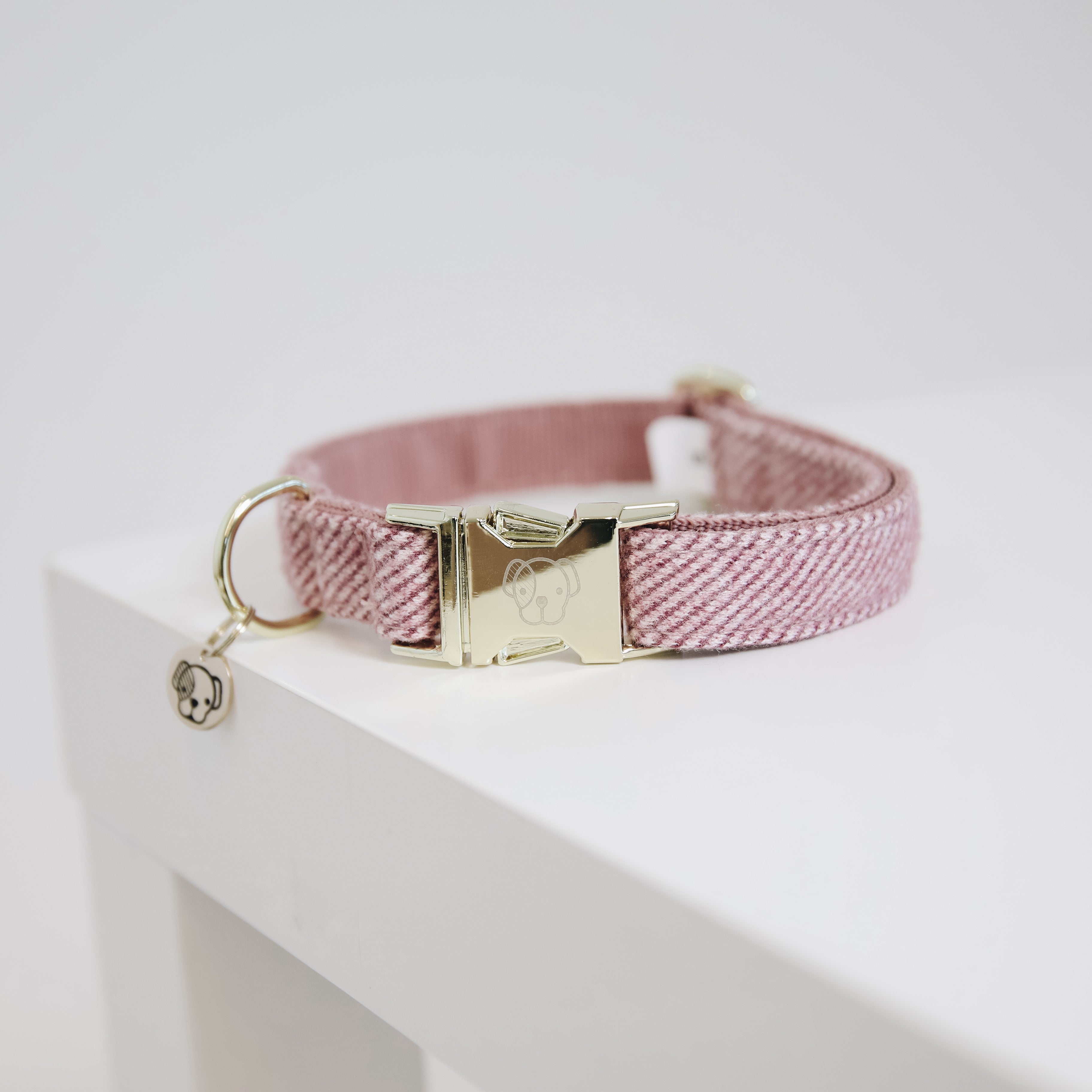 Hundehalsband Wolle - rosa