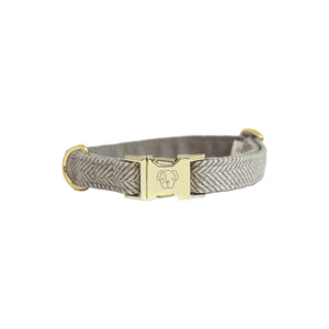 Hundehalsband Wolle - beige