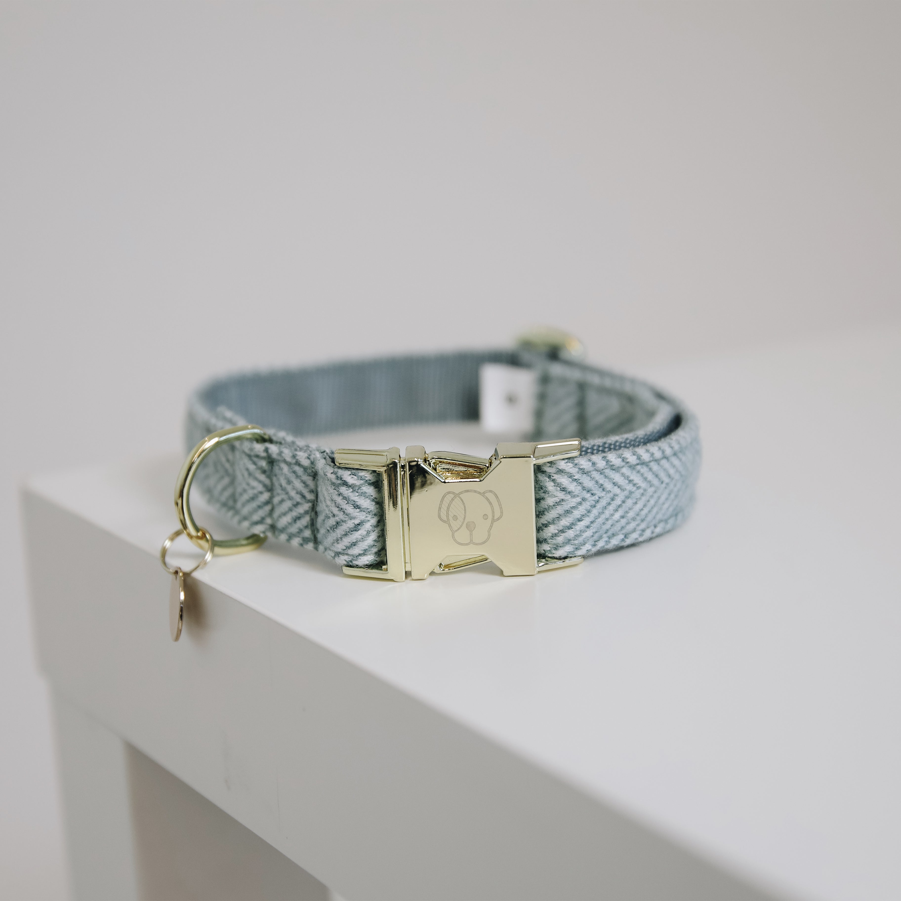 Hundehalsband Wolle  - hellblau