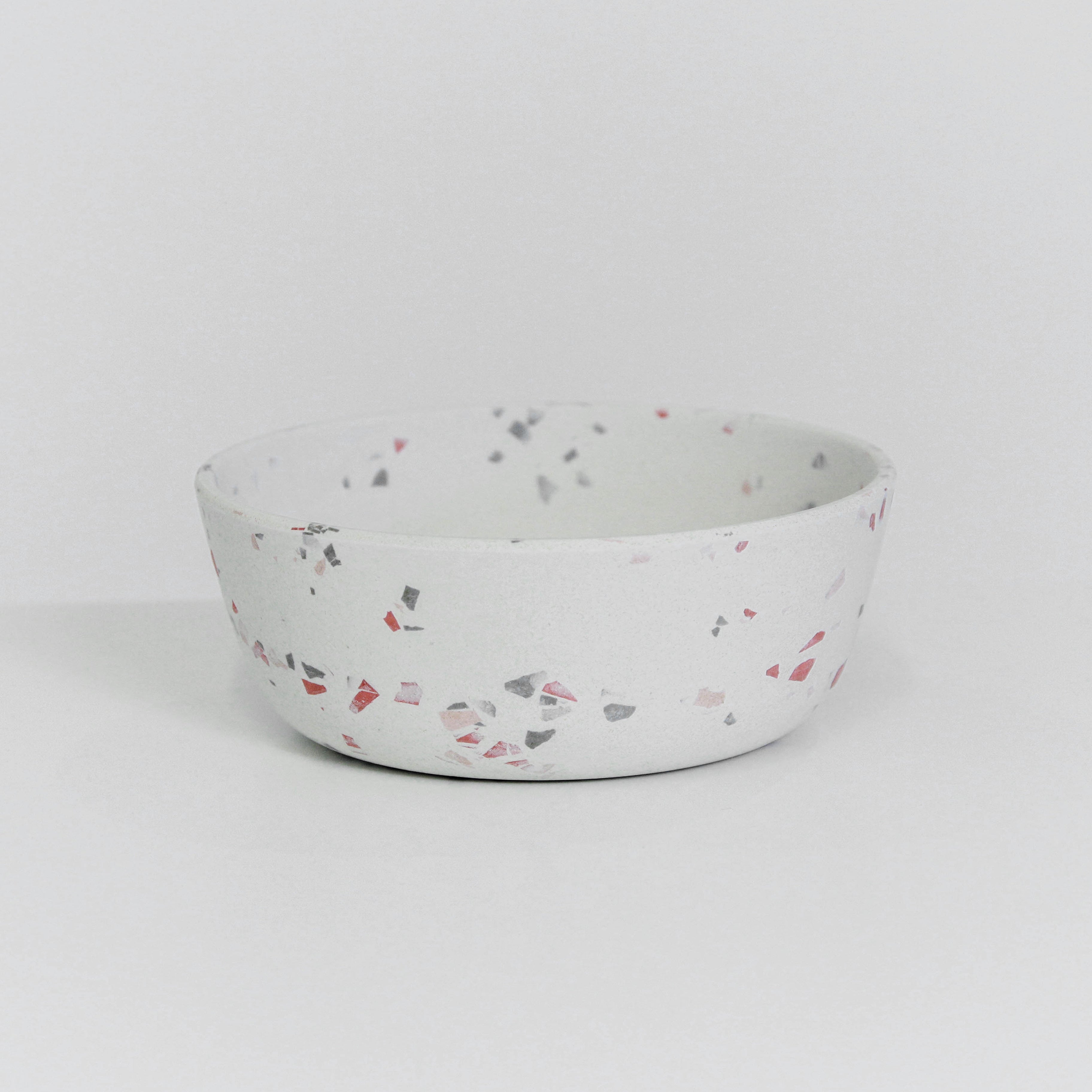 Hundenapf Terrazzo Bambus - weiss