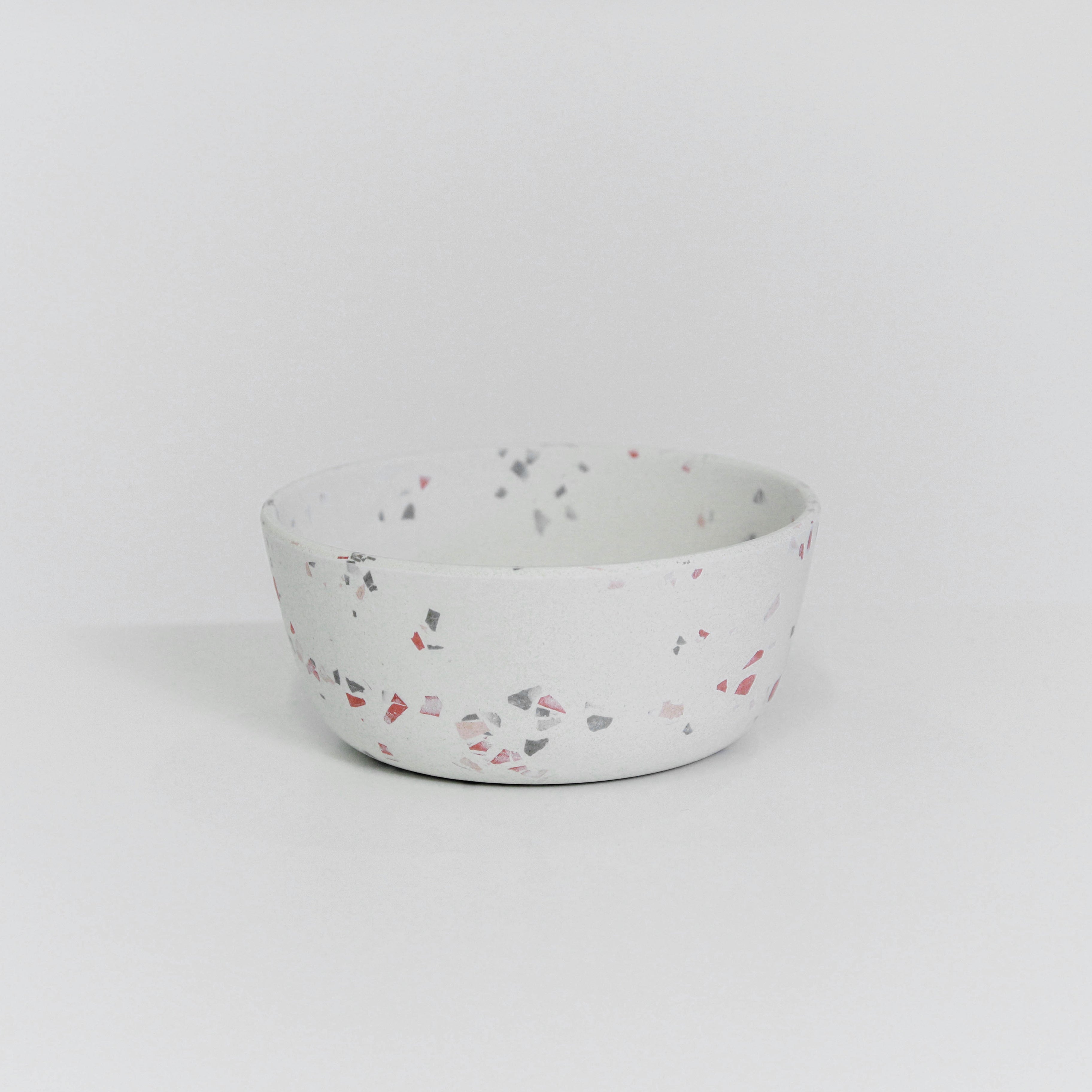 Hundenapf Terrazzo Bambus - weiss