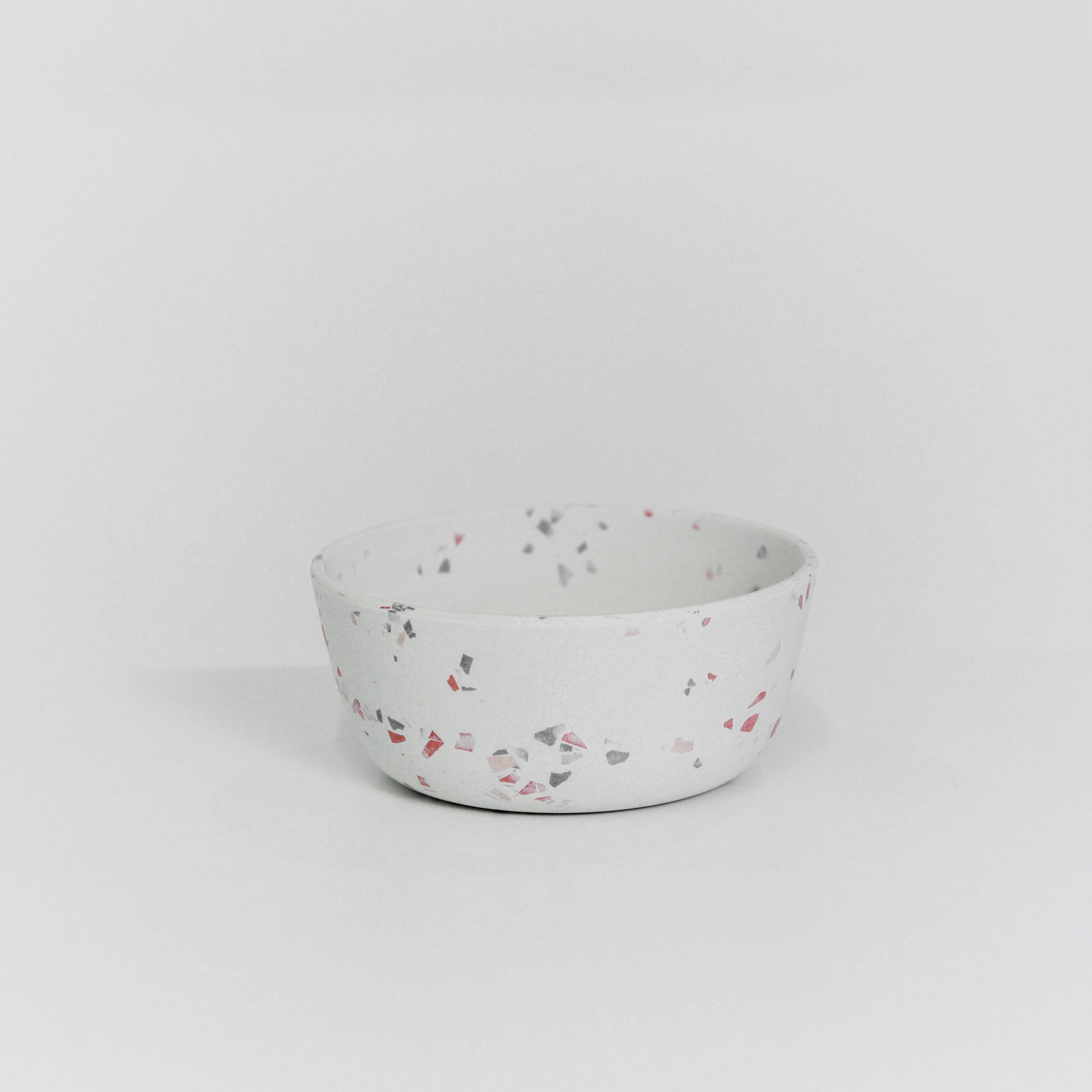 Hundenapf Terrazzo Bambus - weiss