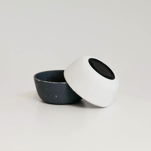 Hundenapf Terrazzo Bambus - weiss