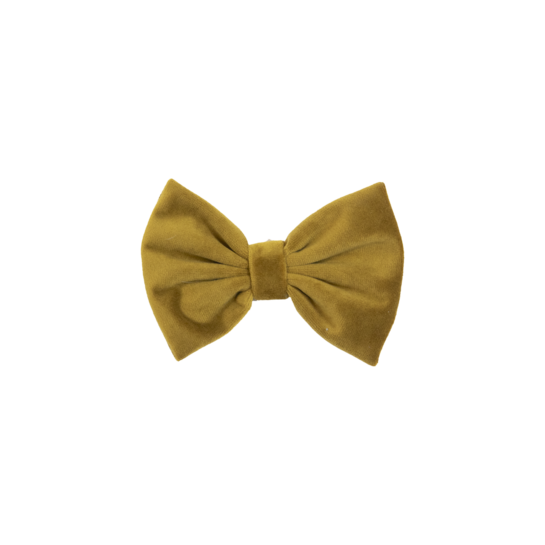 Fliege Velvet Gelb S