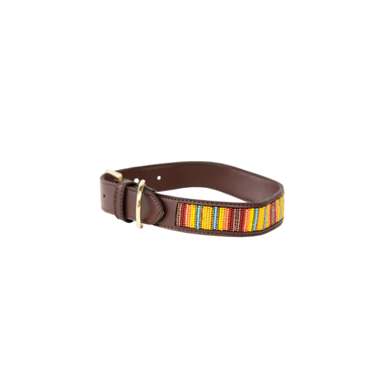 Halsband mit Perlen - orange