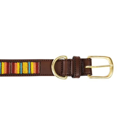 Halsband mit Perlen - orange